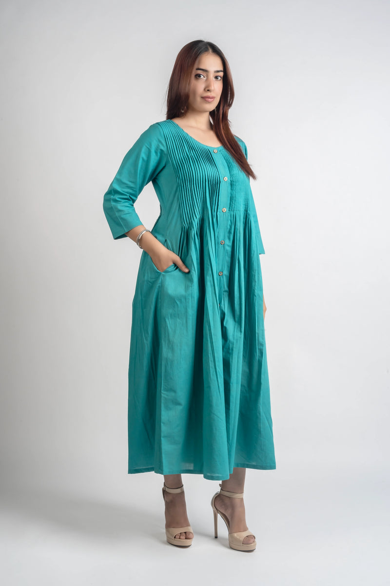 Aqua Pintuck Kurta