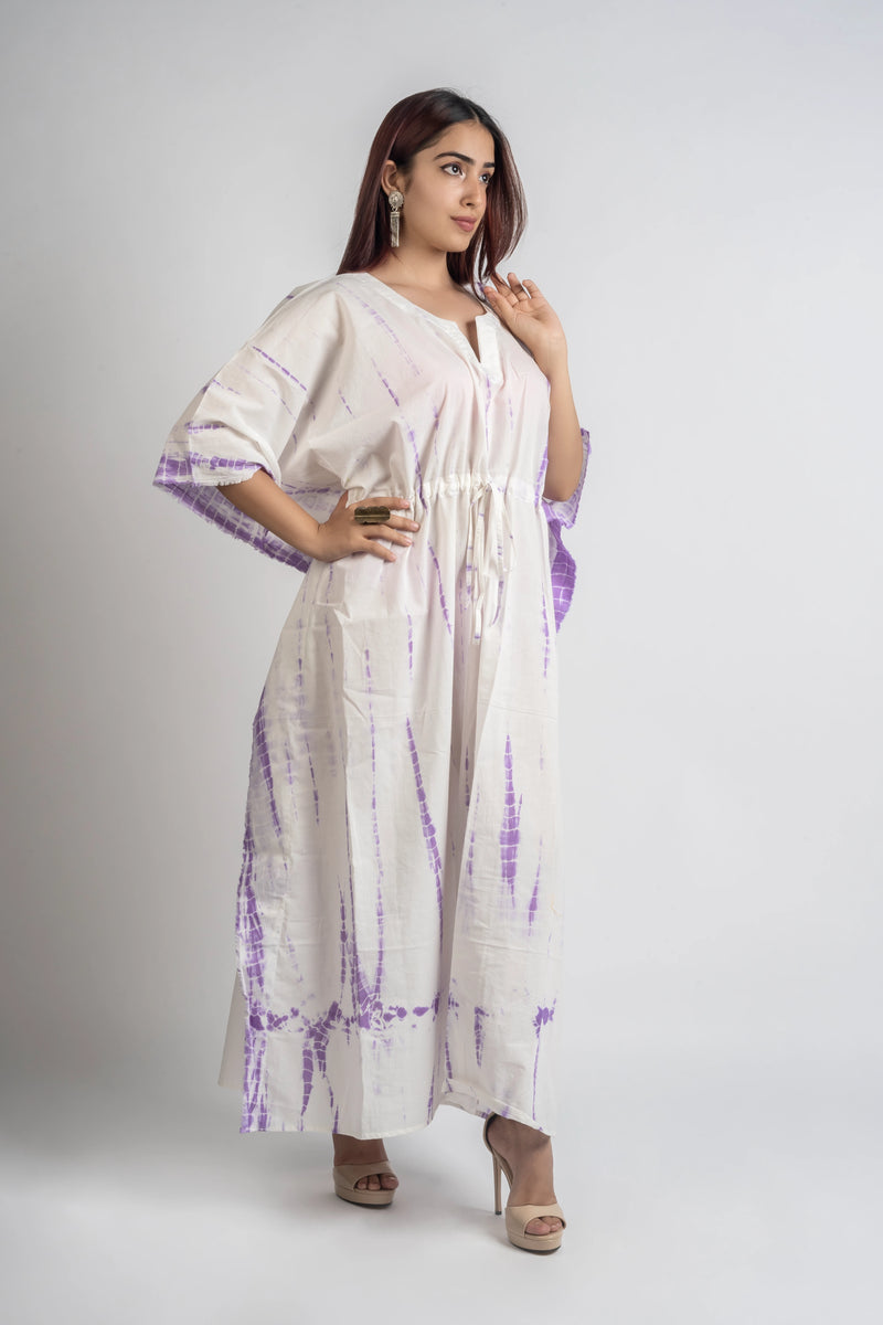 Lavender Shibori Kaftan