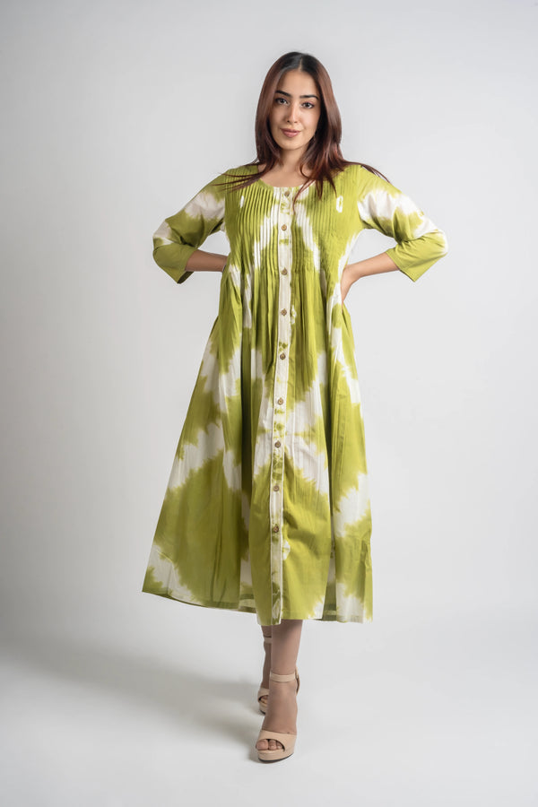 Mossy Meadow Pintuck Kurta