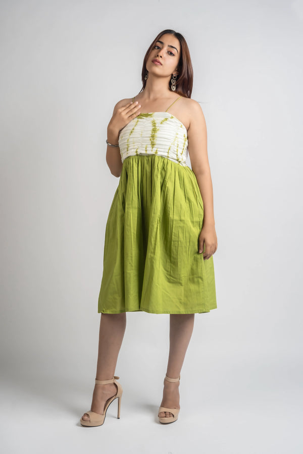 Rushed mossy meadow dress