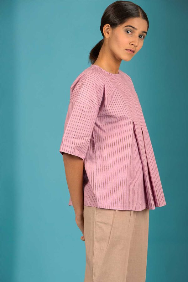 pink pleat top side right